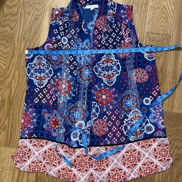Alex & lili Sleeveless Boho Women's Multicolored Tunic Top Blouse (Size  Small) - Picture 3 of 7